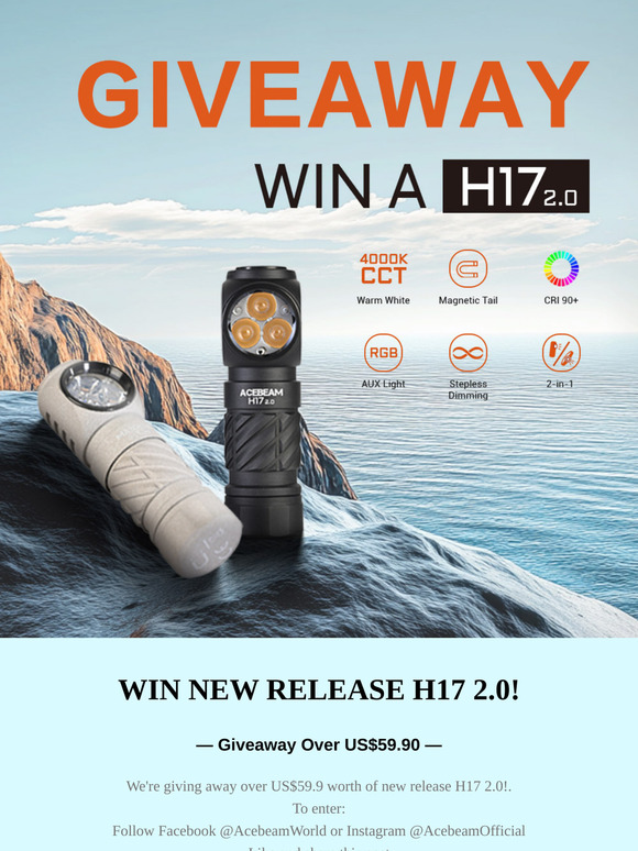 Feeling lucky, Guys? Enter ACEBEAM's giveaway!
