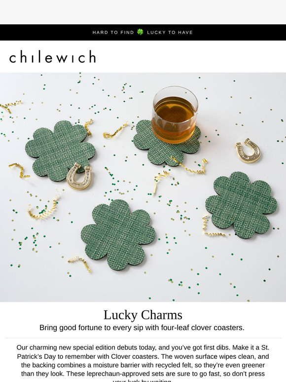 New: Clover Coasters for St. Patrick's Day