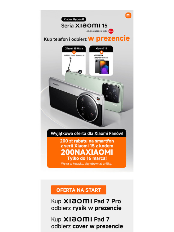 Premiera Xiaomi 🧡 Rabaty, prezenty - wybieraj do woli!