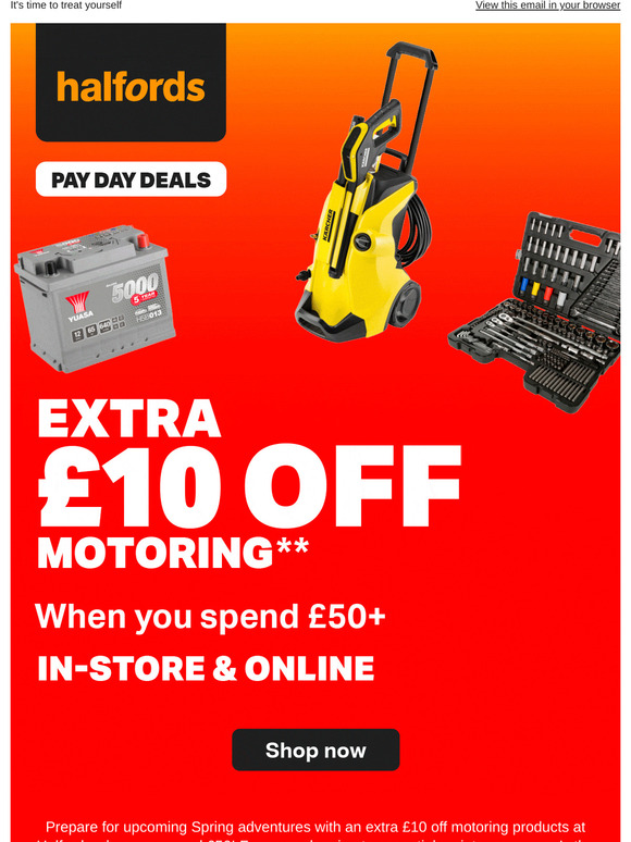 Payday = extra £10 savings!