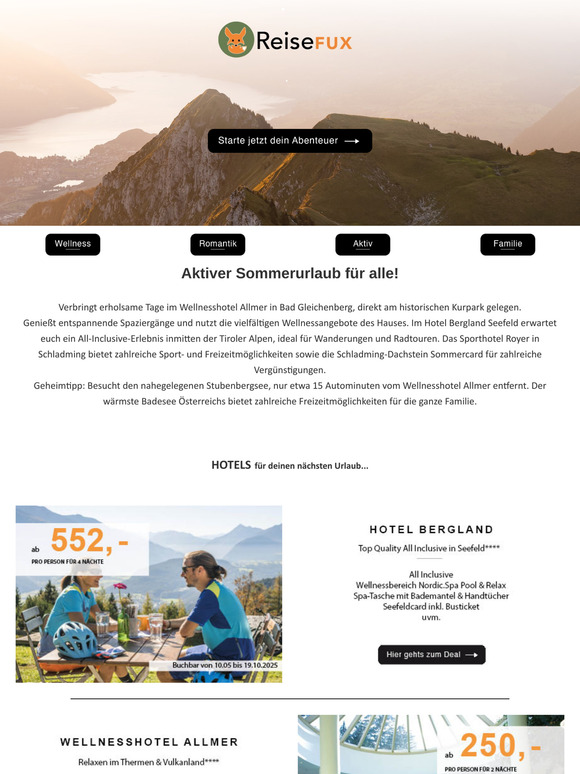 Sommerfreuden für jedermann: Wellness, Wandern & Wasserspaß!