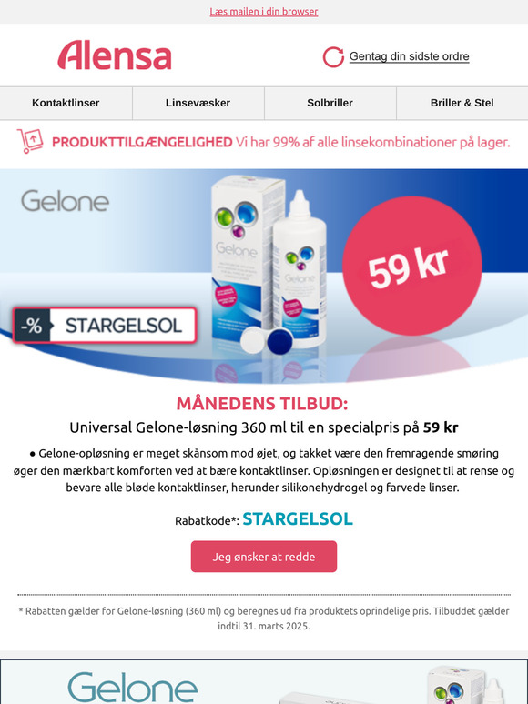Universal Gelone-løsning 360 ml til en specialpris på 59 kr.