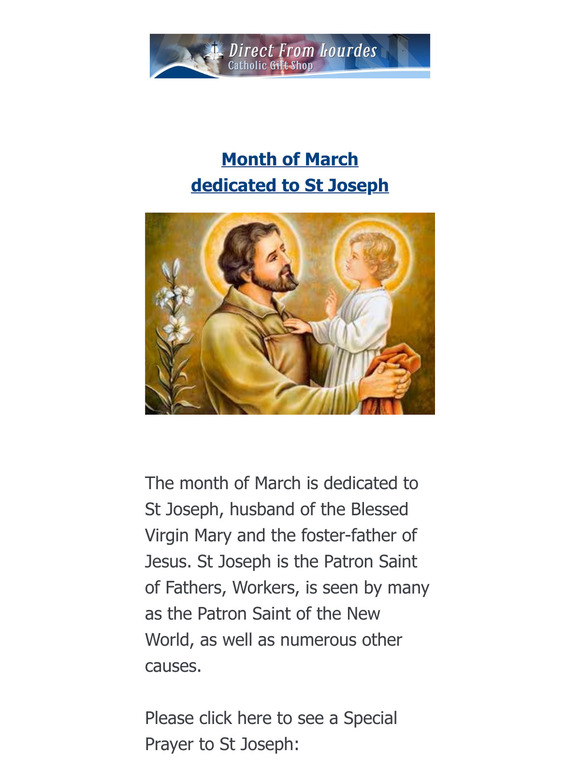 This month's prayer - St Joseph 🙏