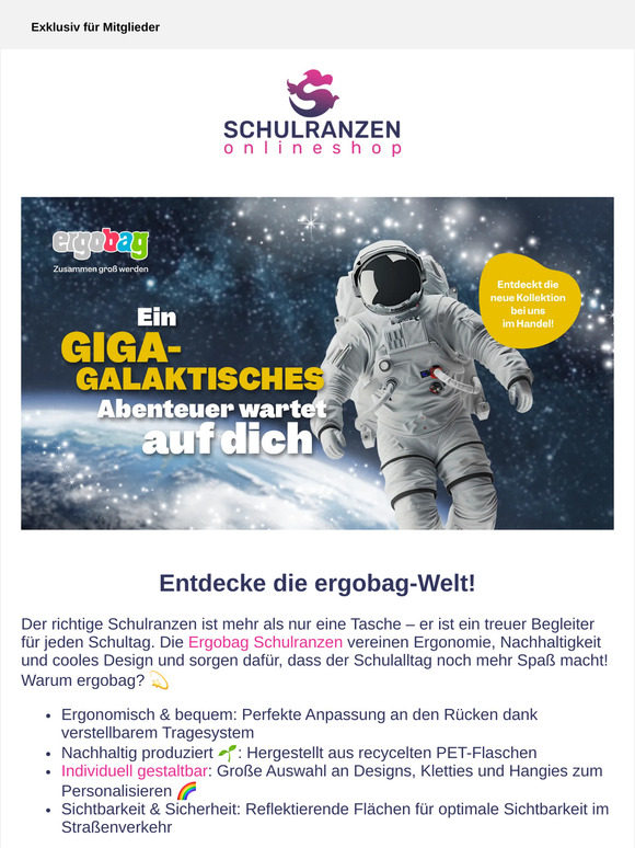 Entdecke die ergobag-Welt! 💥