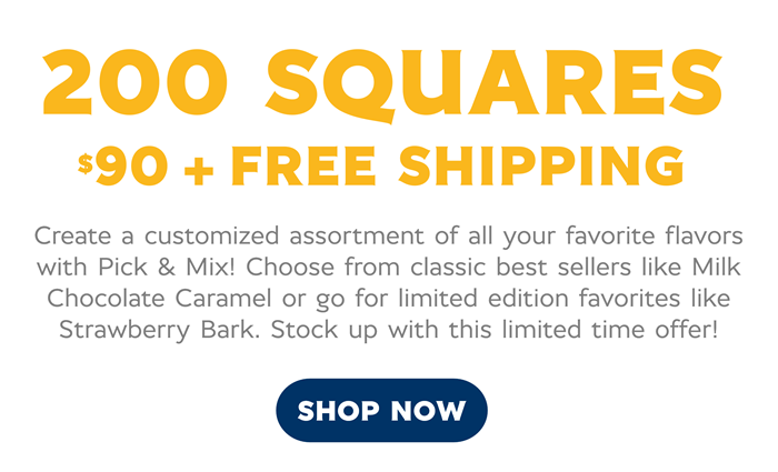 200 Squares for $90 + Free Shipping