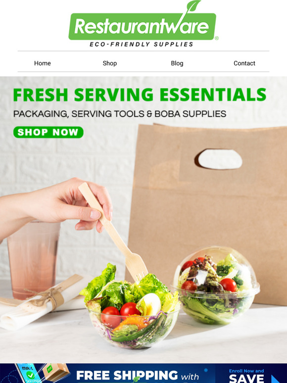 From salad packaging to boba cups—get yours fast!