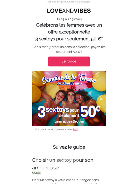 Semaine de la femme chez LOVE AND VIBES