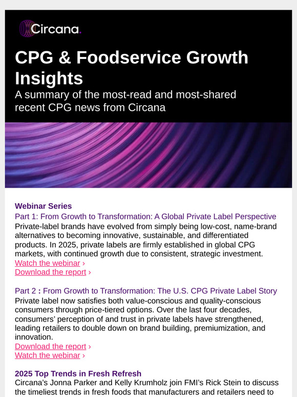 CPG & Foodservice Growth Insights: Monthly Recap of News and Insights