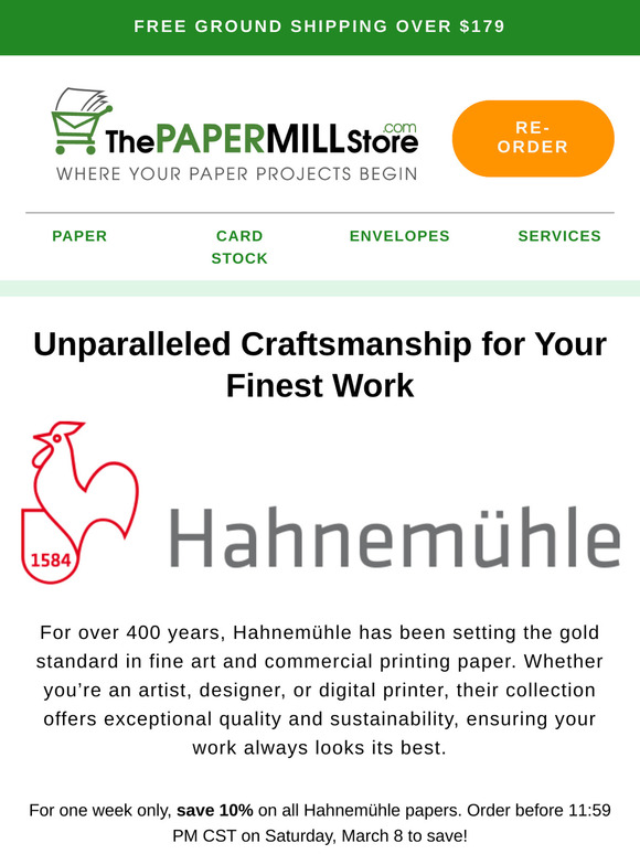 Discover the Artistry of Hahnemühle Paper & Save 10%