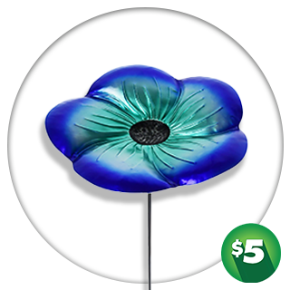 $5 flower-shaped bird bath and feeder