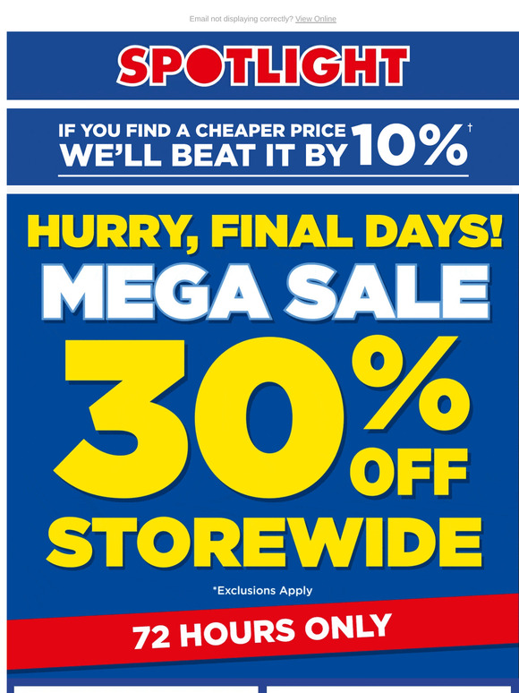 30% Off Storewide Sale | HURRY, Ends Tomorrow!