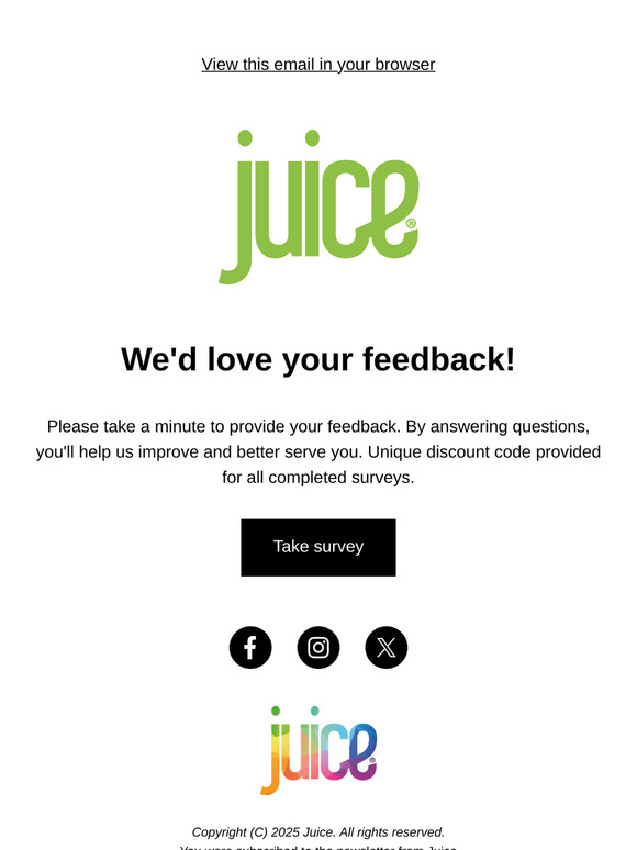 We'd love your feedback