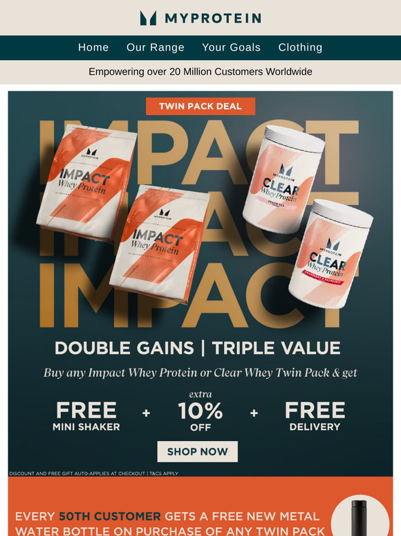Extra 10% + FREE shaker + FREE Delivery 🎁