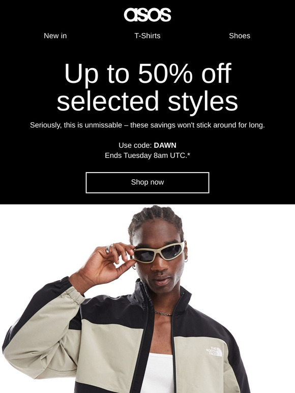 Last chance: up to 50% off selected styles