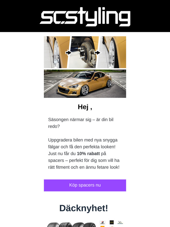 🚗 Nya fälgar & däck? Få 10% på spacers