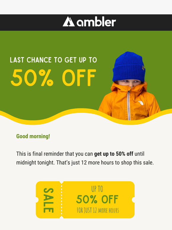 Last call for up to 50% off! 🎉