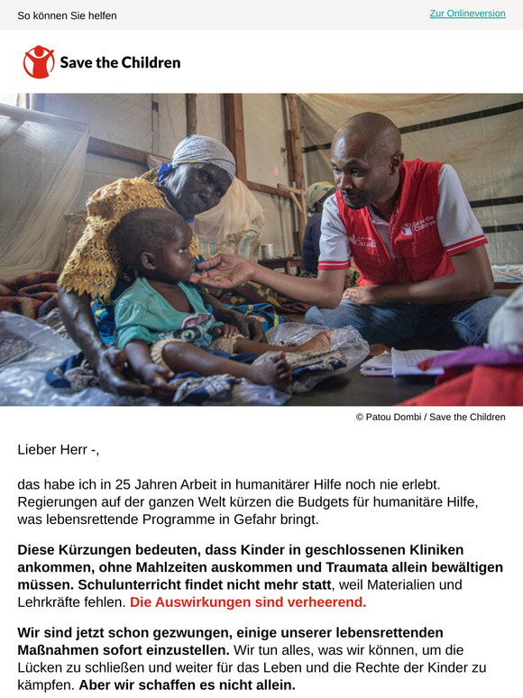 🚨 Kürzungen von Hilfsgeldern bedrohen Leben
