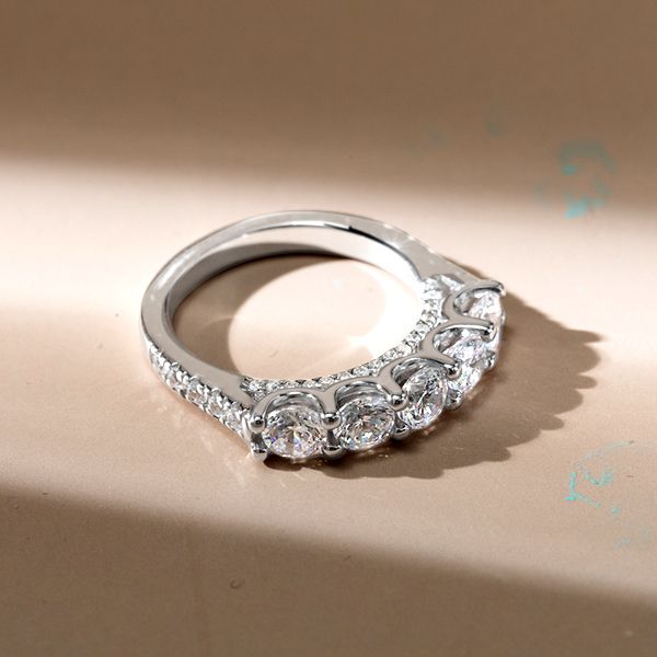 Italo Half Eternity Band Wedding Band For Women