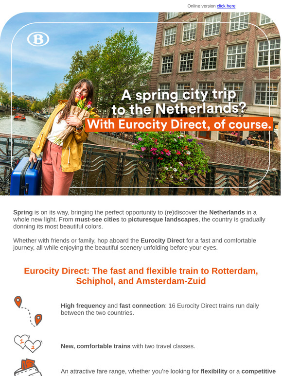 The Netherlands by train: tips for a successful spring getaway 🌞