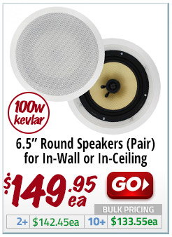 100w Kevlar In-Wall Speakers Pair