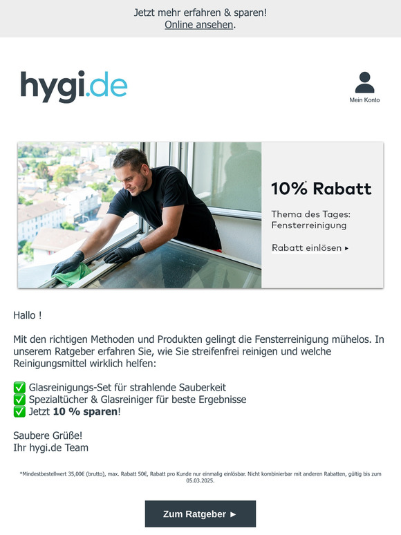 Fenster putzen leicht gemacht – Ratgeber & 10% Rabatt