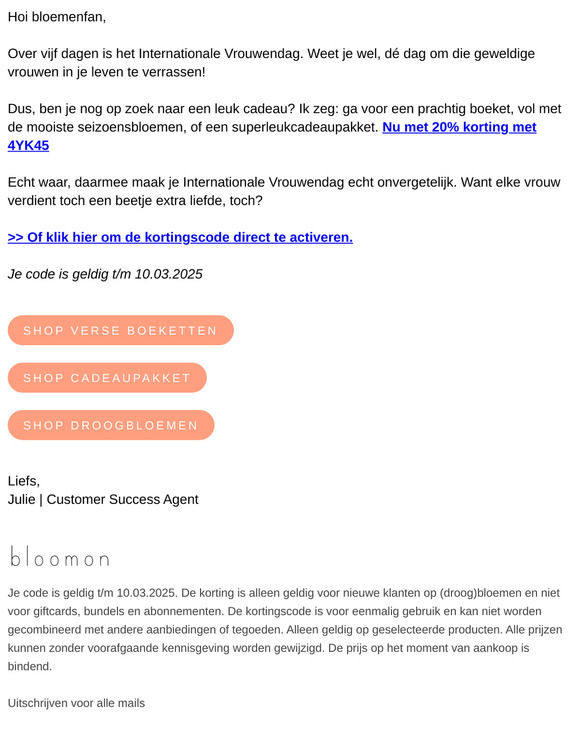 Nog 5 dagen tot Internationale Vrouwendag
