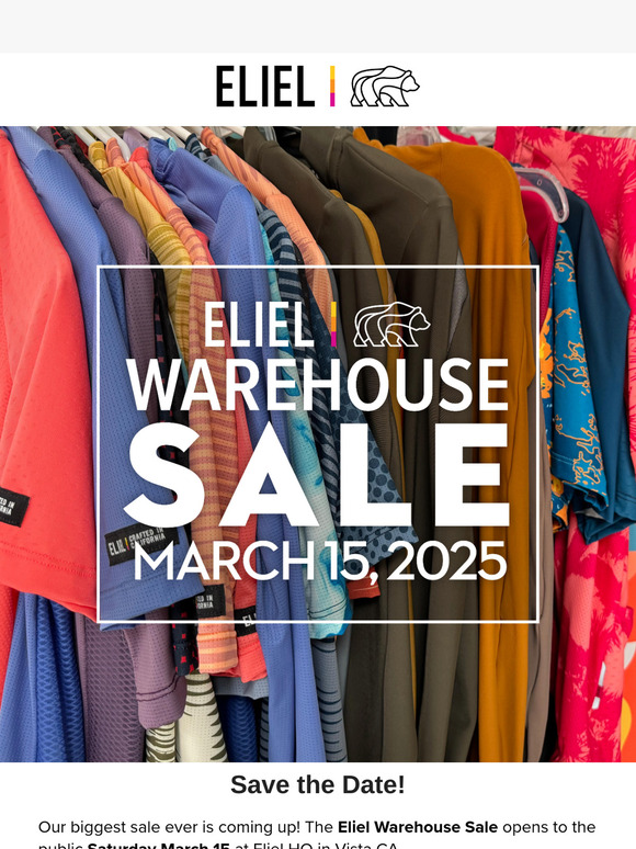 Save the Date! Warehouse Sale - Saturday March 15