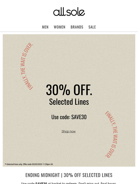 Final Hours | 30% off