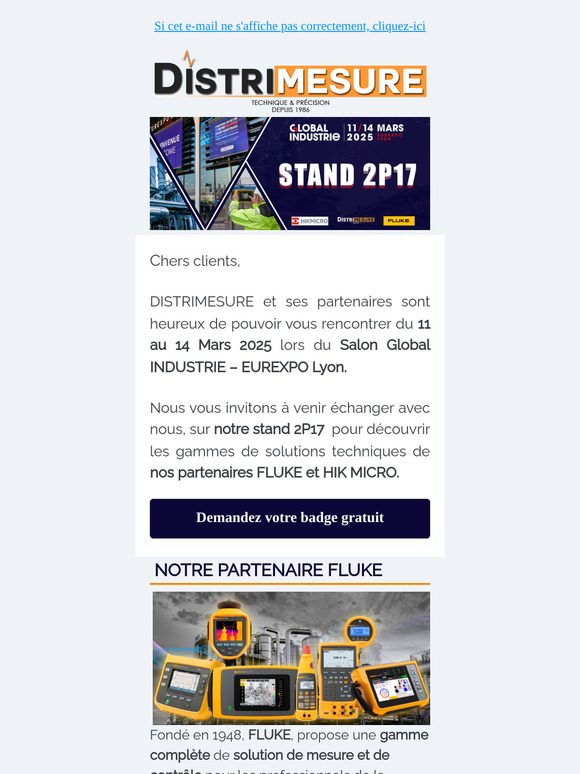 DISTRIMESURE - Retrouvez nous sur le salon Global Industrie 2025