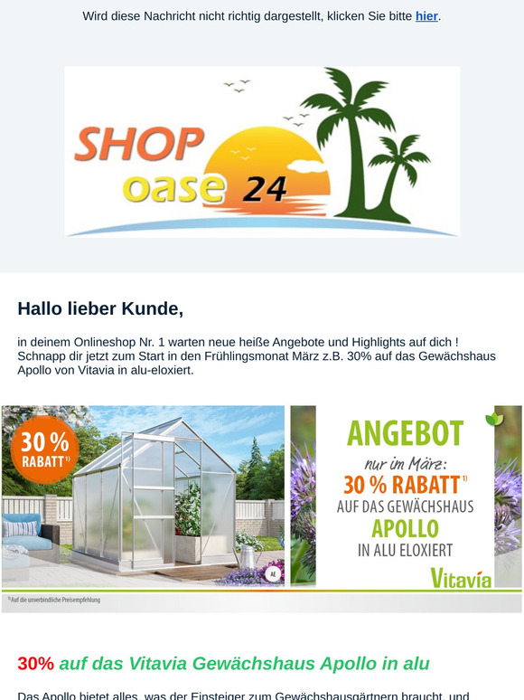März-Angebote zum Frühlingsstart !