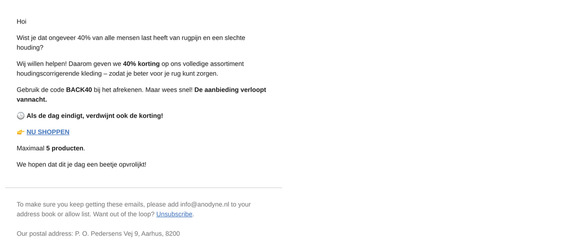 40% Alleen voor jou