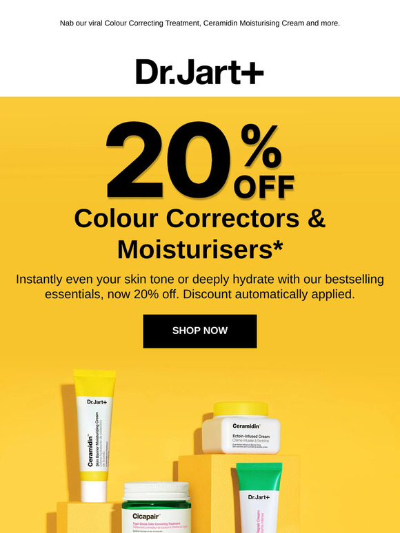 ENDS SOON: 20% OFF Colour Correctors & Moisturisers!