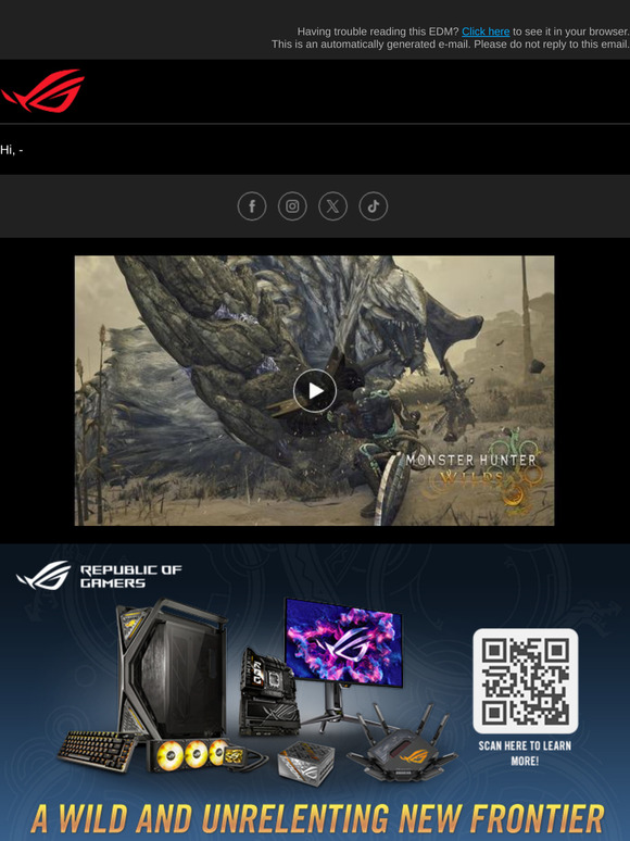 FREE Monster Hunter Wilds with ROG!