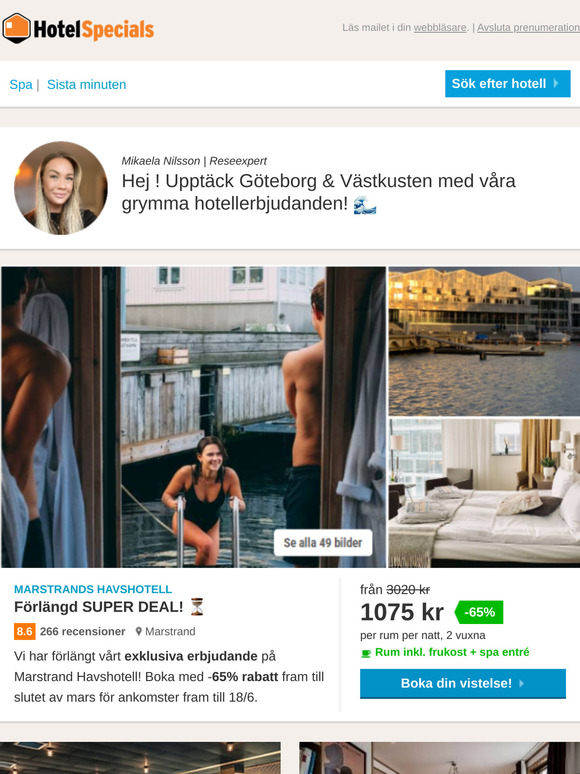 Grymma hotellerbjudanden i Göteborg & på Västkusten! 🚀