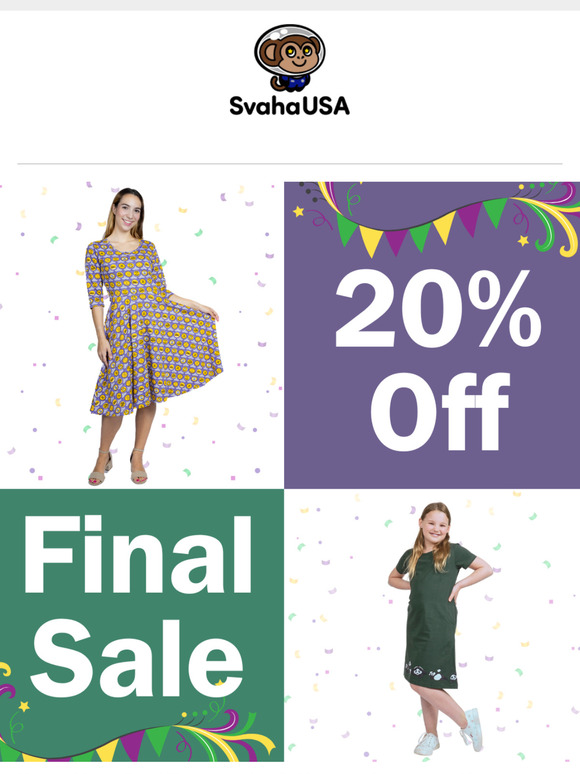Let's celebrate (with 20% off final sale)! 🎉