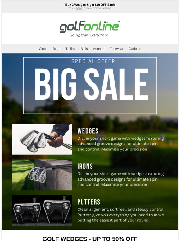 🚨 Exclusive Deals on Wedges, Irons & Putters