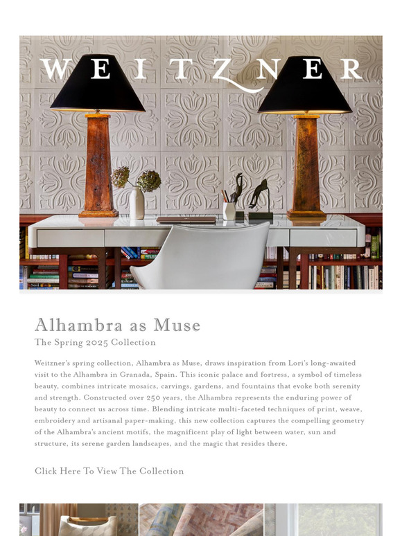 Weitzner presents, the Spring 2025 Collection, Alhambra as Muse