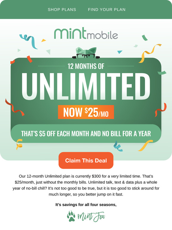 Get our 12-month Unlimited plan for $300 today