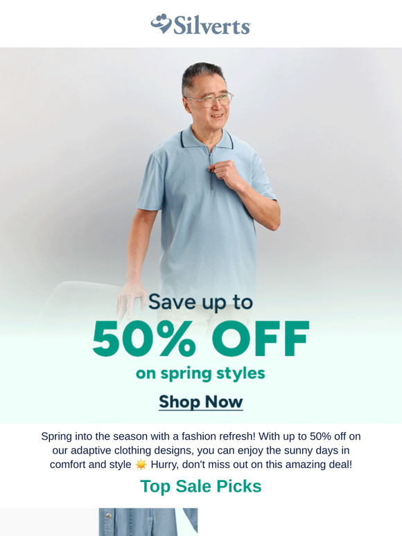 Spring into style: save up to 50% on adaptive clothing
