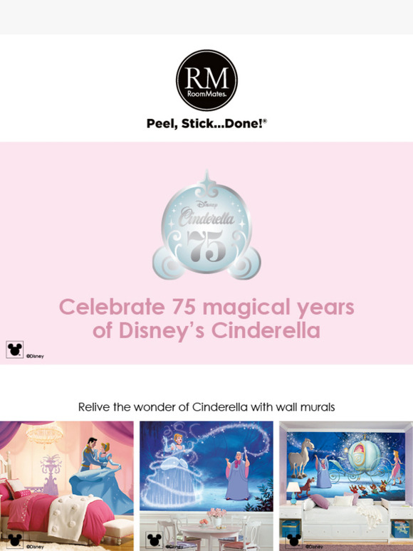 👑Celebrate Cinderella's 75th Anniversary with RoomMates Decor!👑