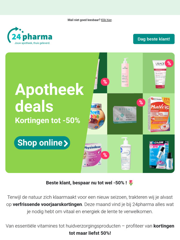 🌷Apotheek deals: tot -50% online