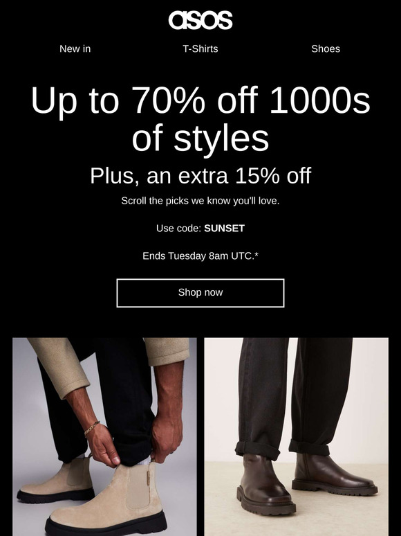 Up to 70% off 1000s of styles