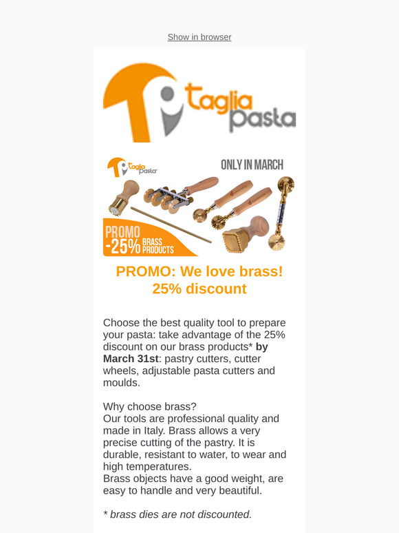 🥰 We love brass! 25% discount until 31st of march