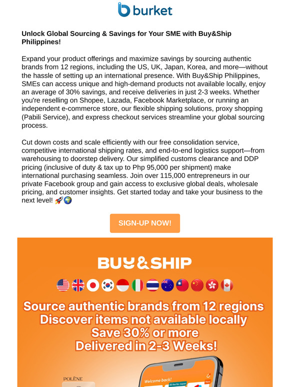 Unlock Global Sourcing & Savings for Your SME with Buy&Ship Philippines!