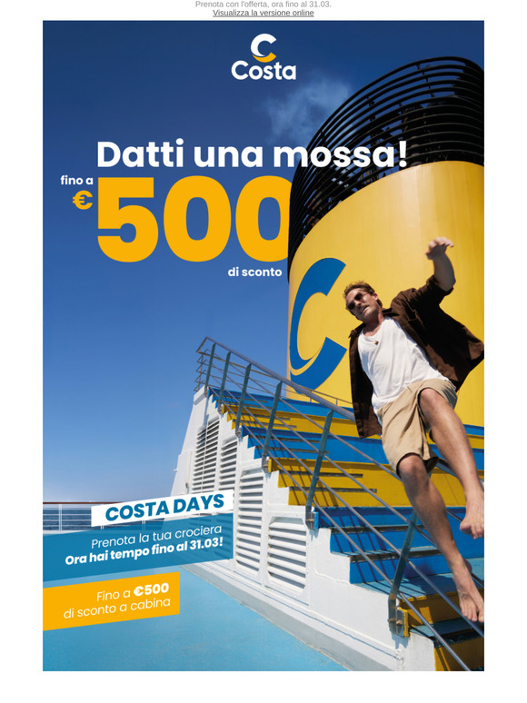❗ Attenzione —: i Costa Days sono stati estesi!