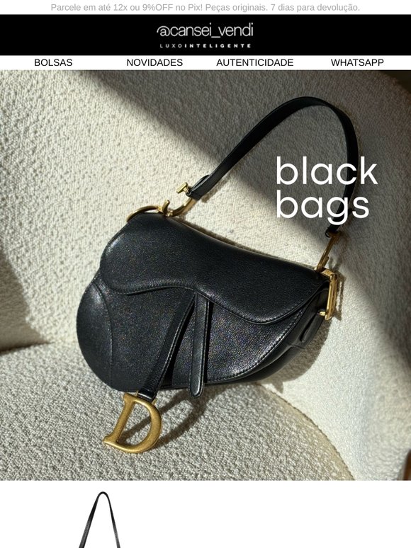 ⚫Bolsas Pretas: Dior, Chanel, Lv e muito mais!
