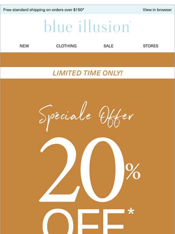 20% Off Storewide STARTS NOW!
