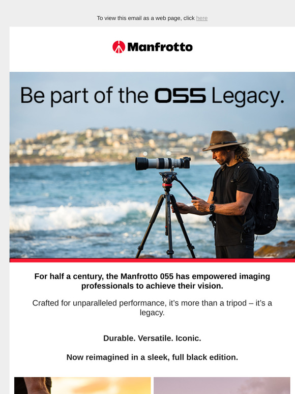 Be part of the Legacy with the New Manfrotto 055 Tripods.