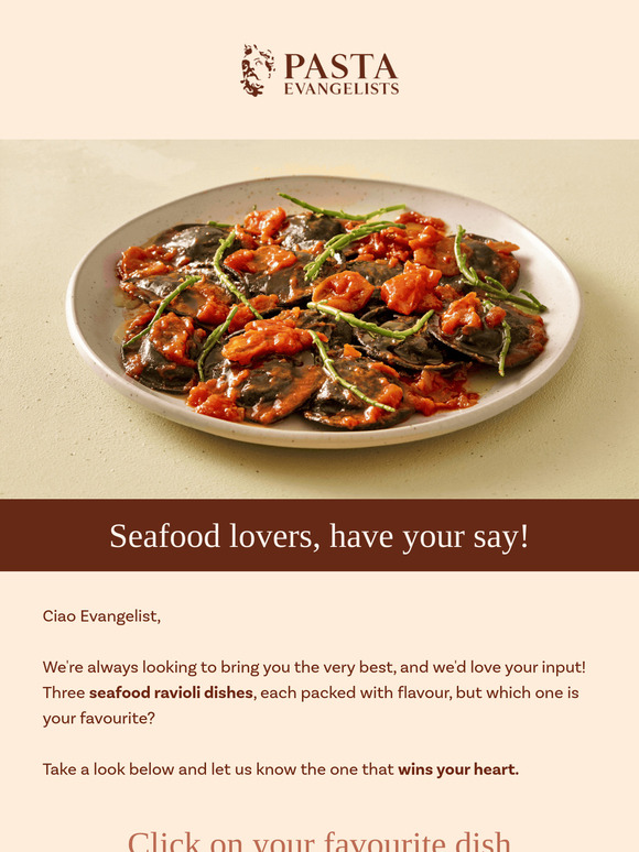 Which seafood ravioli wins your vote? 🦞