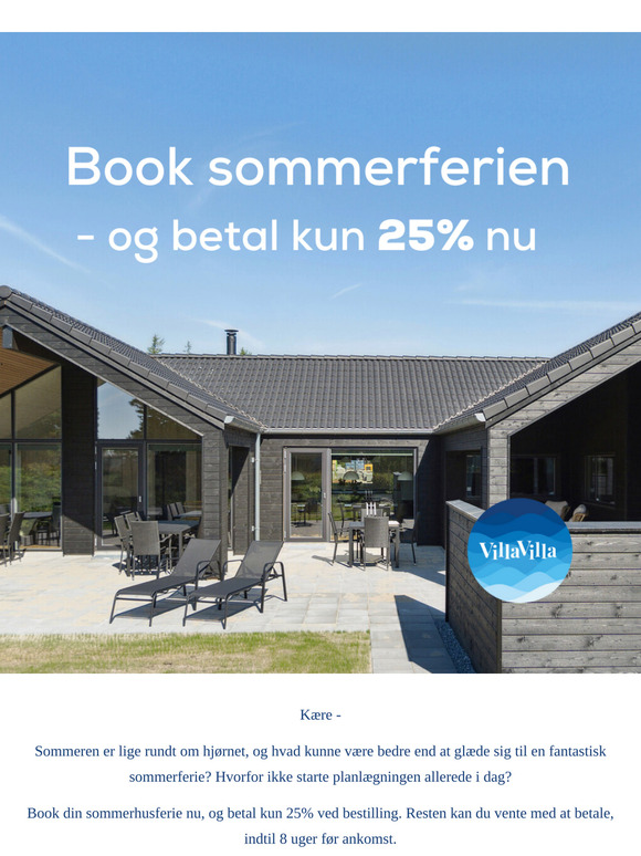 🏖️Book sommerferien og betal kun 25% nu